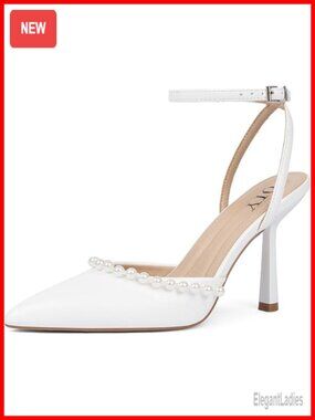 Closed Toe Ankle Strap Stiletto Heels Pumps Wedding Dress Shoes